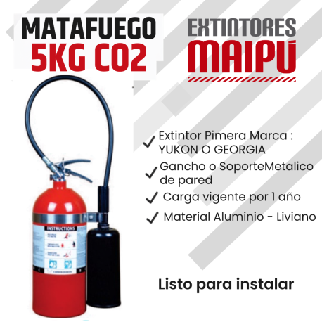 Extintor CO2- BC 5 kg (aluminio)