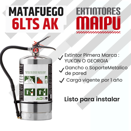 Extintor Tipo K 6LTS (Cocinas)